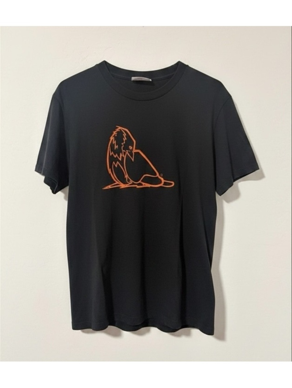Bodega Skateboarding Bird shirt - Mens size medium - Black / Orange